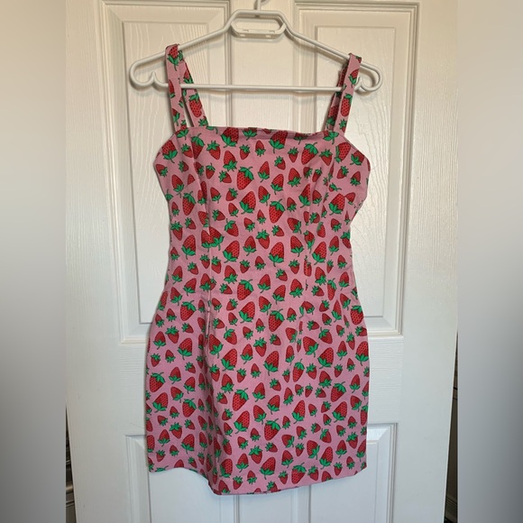 Dolls Kill Dresses & Skirts - Corduroy strawberry mini dress